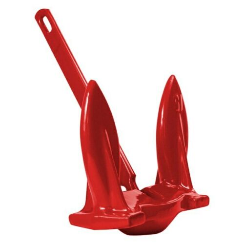 Greenfield 28 lb Red Vinyl Coated Iron Navy Anchor • 928-RD