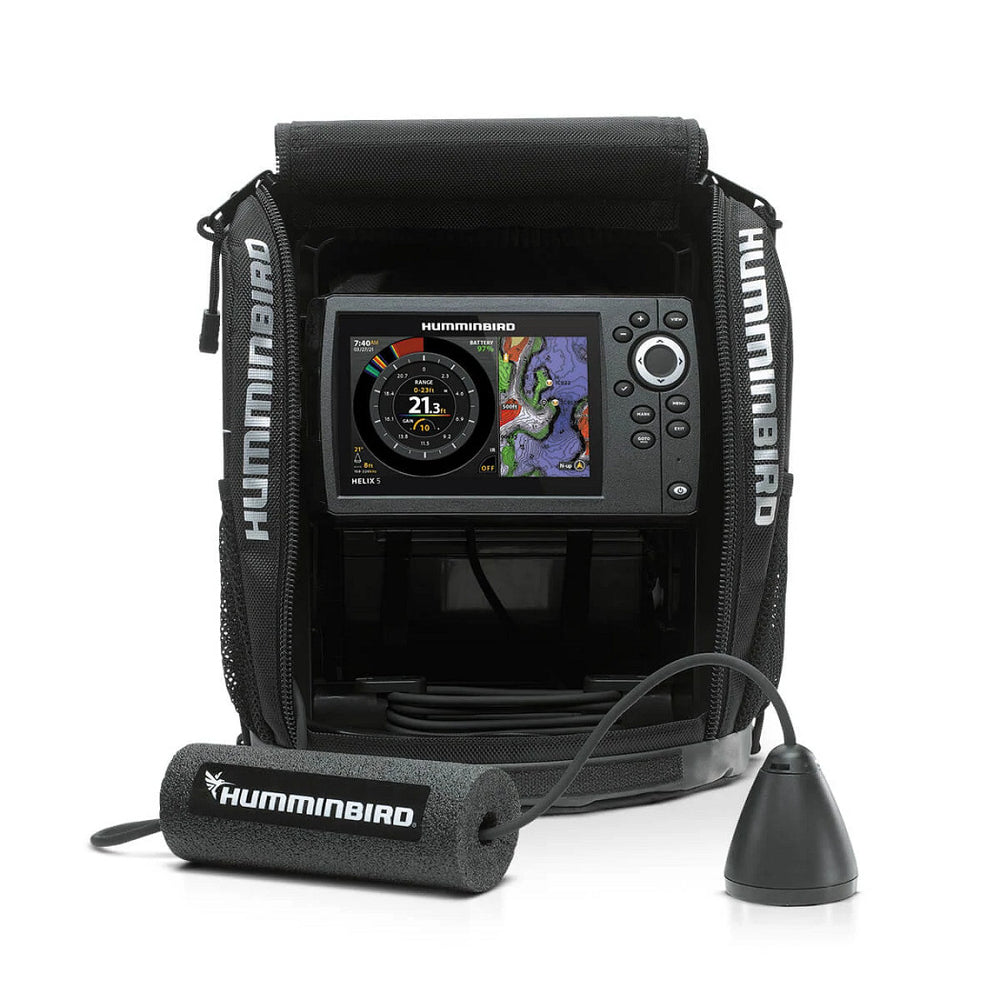 Humminbird Ice Helix G3 5 GPS 5" Fish Finder/Chartplotter with Transducer, Basemap • 411730-1