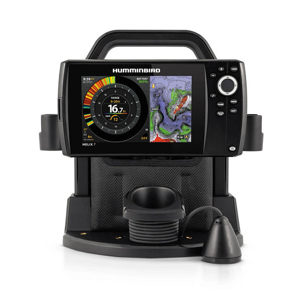 Humminbird Ice Helix G4 7 GPS 7" Fish Finder/Chartplotter with Transducer, Basemap • 411750-1