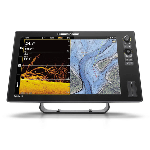Humminbird Solix G3 15 MEGA SI+ 15.4" Fish Finder/Chartplotter with Transducer, Basemap • 411570-1