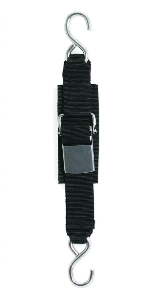 BoatBuckle Kwik-Lok Transom Tie-Down Straps with Hook Ends, 4' x 2", Pair • F12066