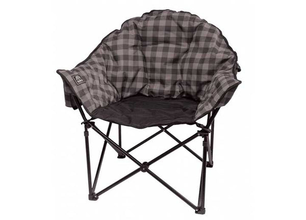 Kuma Outdoor Gear Lazy Bear Camping Chair – Grey/Black Plaid • 433-KM-LBCH-GPB