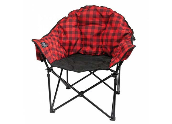 Kuma Outdoor Gear Lazy Bear Camping Chair – Red/Black Plaid • 433-KM-LBCH-RB