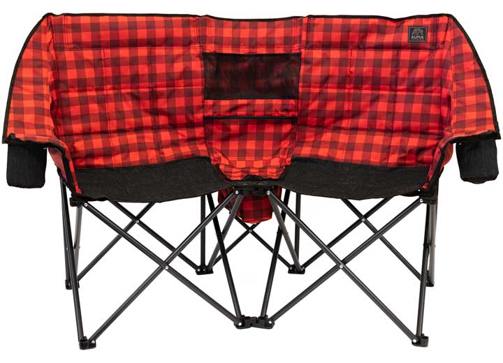 Kuma Outdoor Gear Kozy Bear Double Camping Chair – Red/Black Plaid • 872-KM-KBDC-RB