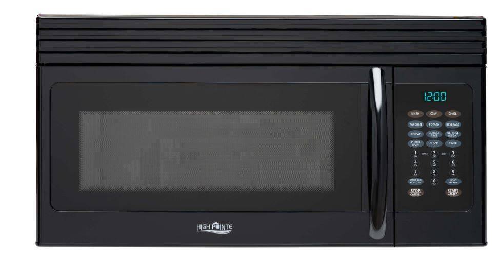 High Pointe 1.5 Cubic Foot Over The Range Convection Microwave Oven - Black • 520EC942KIWB