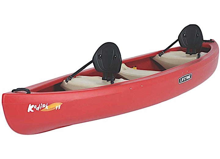 Lifetime Kodiak 130 Canoe with Paddles - Red • 90658