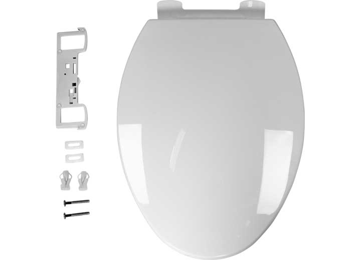Lippert Flow Max Replacement RV Toilet Seat, White • 2022121972