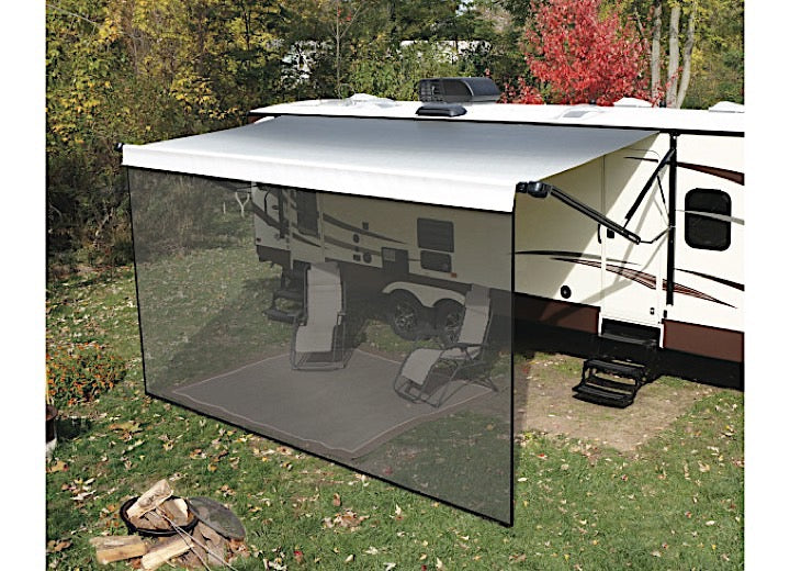 Lippert Classic Shade 8' x 6' Black RV Awning Front Shade Panel • 3833980608