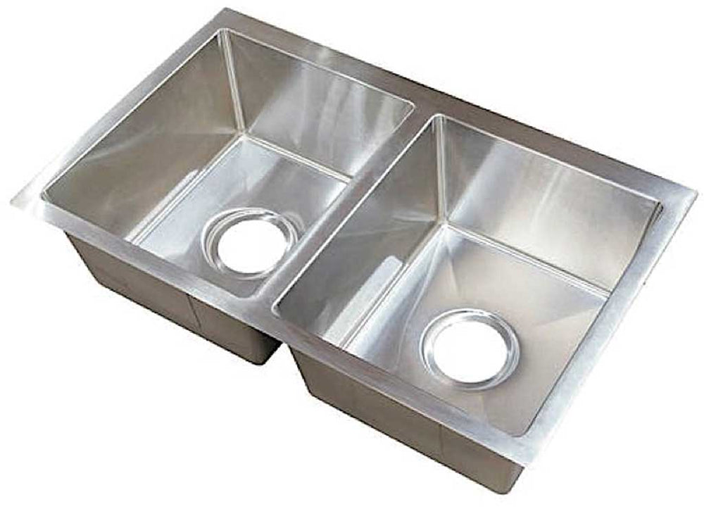 Lippert Double Square Sink, 27" x 16" x 7", Stainless Steel • 385314
