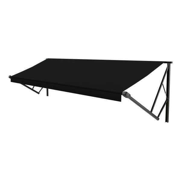 Lippert Power & Hybrid 18'W x 8'Ext. Black Vinyl Hybrid RV Patio Awning Roller Assembly & Black End Caps • V000211506