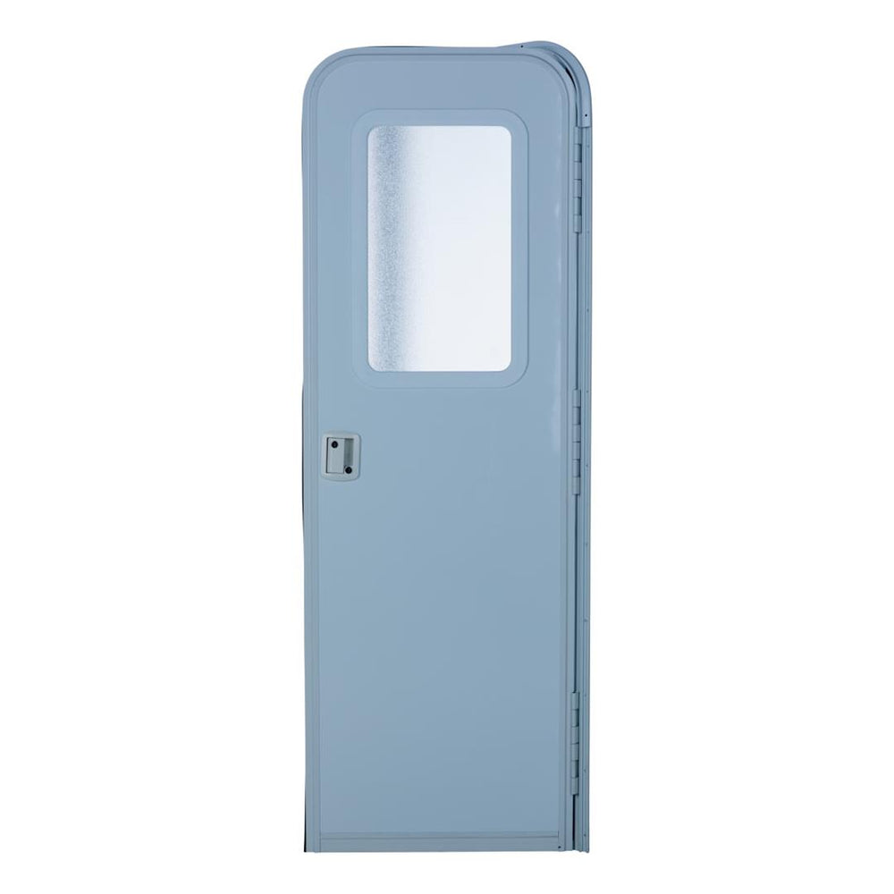 Lippert Right Hinge RV Radius Entry Door with Screen Door - 26" x 78", Polar White • V000381471