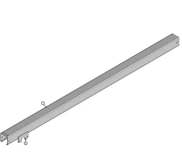 Lippert Inboard Outer Slide Out Arm Tube Assembly 2.5" x 2.5" Tubing Idler Side • 143676