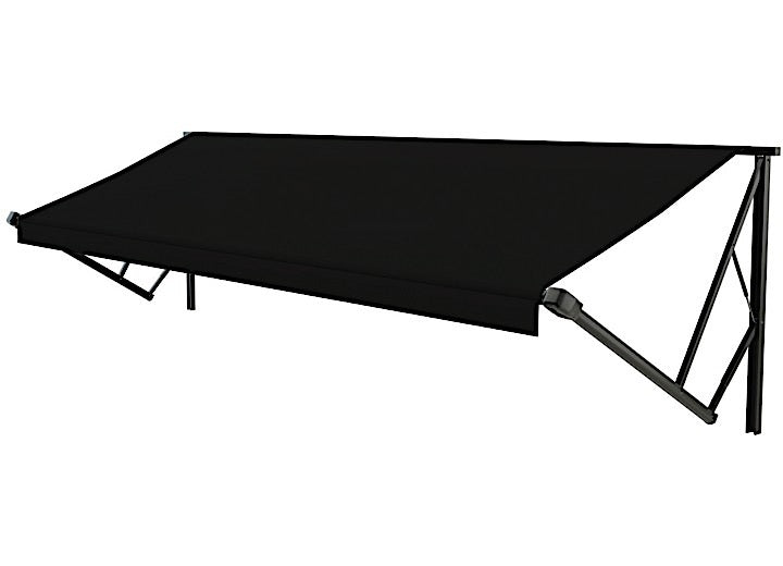 Lippert Power & Hybrid 16'W x 8'Ext. Black Vinyl Hybrid RV Patio Awning Roller Assembly & Black End Caps • V000211487