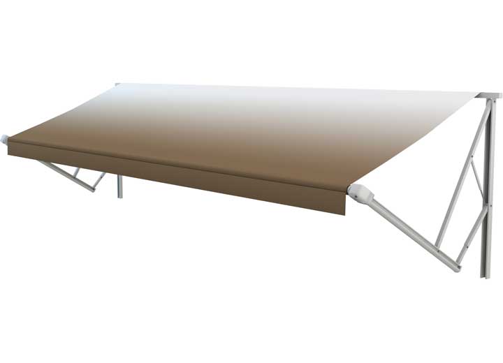 Lippert Power & Hybrid 19'W x 8'Ext. Sand Fade Vinyl Hybrid RV Patio Awning Roller Assembly & White End Caps • V000231519