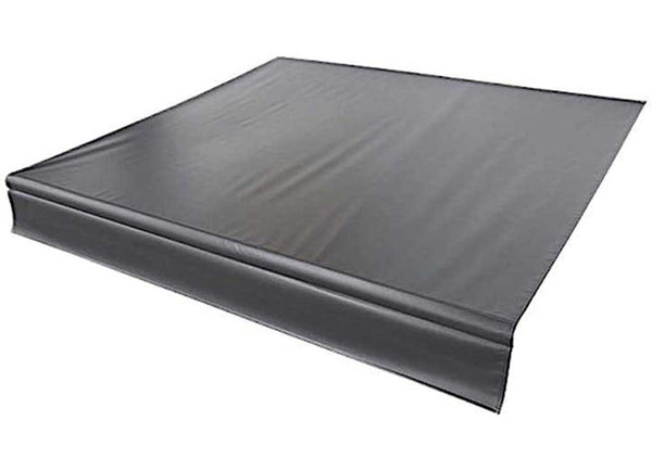 Lippert Solera Universal Vinyl Replacement Fabric for 19' RV Awning - Solid Black • V000334430