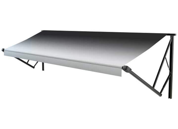 Lippert Solera XL 20'W x 9.8'Ext. Black Fade Vinyl Power RV Patio Awning Roller Assembly & Black End Caps • V000334969