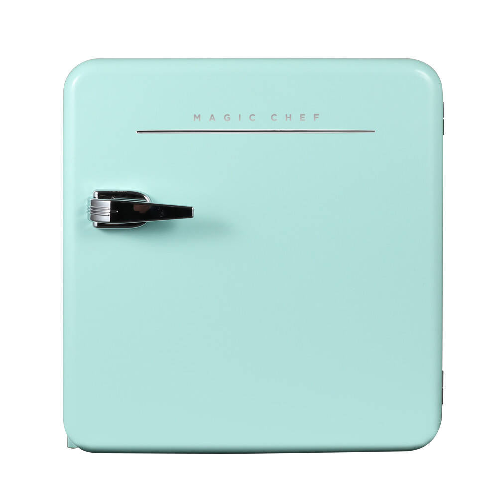 Magic Chef 1.6 Cubic Feet Retro Style Mini Fridge, Mint Green • MCR16CHM