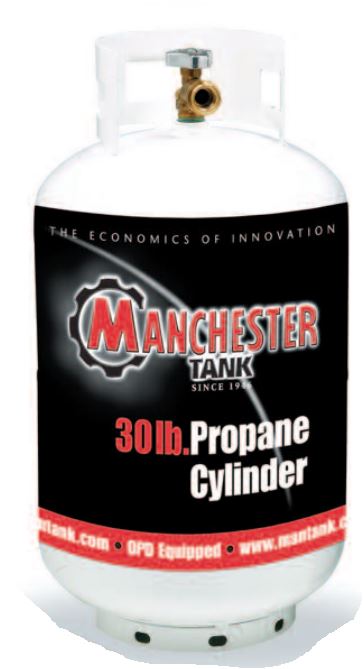 Manchester Tank Steel Tank LP Gas Cylinder - 30 Lbs • 1160TCTH.5