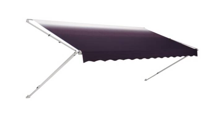 Dometic 8500 16'W x 8'Ext. Maroon Fade Vinyl Manual RV Patio Awning Roller Assembly with Polar White Vinyl Weather Shield • 848NV16.400B