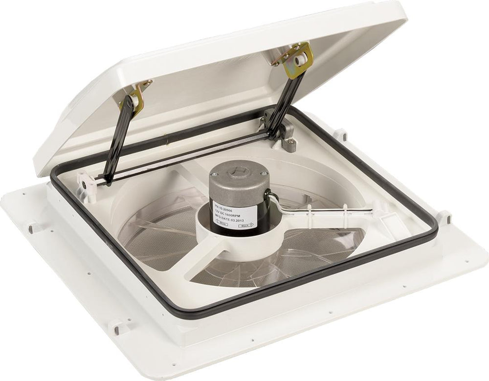 Maxxair Maxxfan Plus Roof Vent with White Manual Lid & 4-Speed Fan • 00-04002K