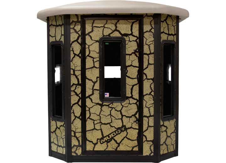 Muddy Bull Steel Box Blind, Cracked Mud Camo • MUD-BBBST4000