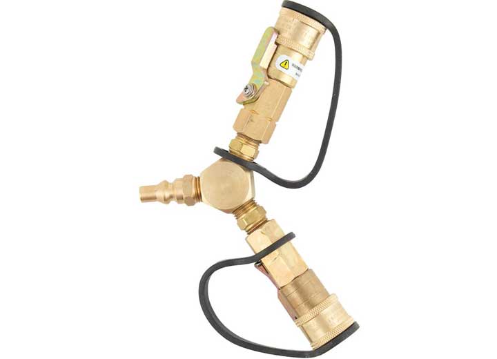 Marshall Excelsior Brass LP Gas Adapter Fitting 1/4" M Quick Disconnect, 1/4" F Quick Disconnect • ME23YP