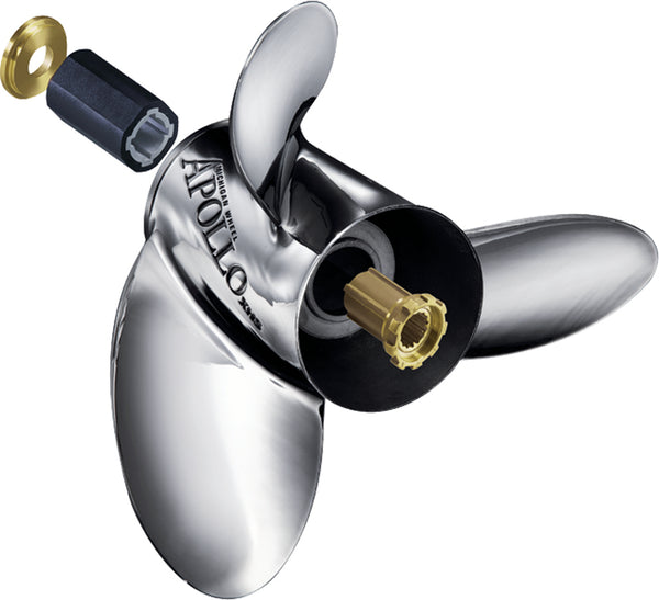 Michigan Wheel Apollo A-Series Large Diameter 3-Blade Stainless Steel Propeller - RH, 15-1/2" Diameter x 17" Pitch • 993023