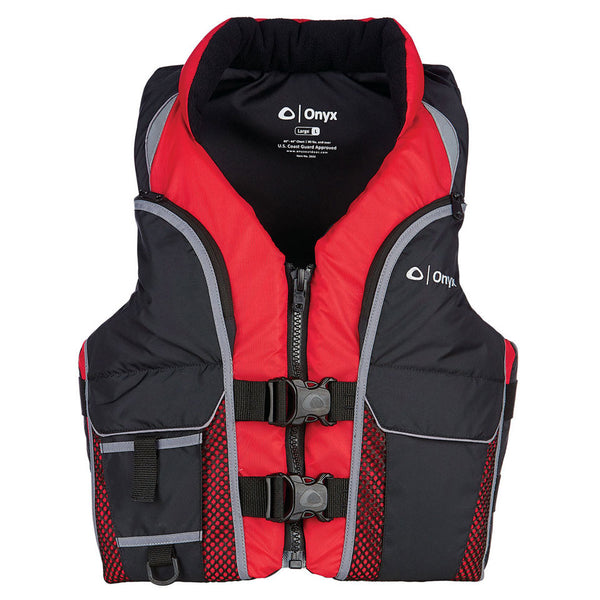 Onyx Outdoor Adult Select Life Jacket Vest, Red/Black, Adult XL • 117200-100-050-15