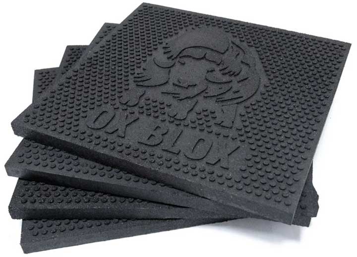 Ox Blox 3/4" Rubber Pads for RV Jack Blocks and Levelling, 4 Pack • E-EK SUPPORT