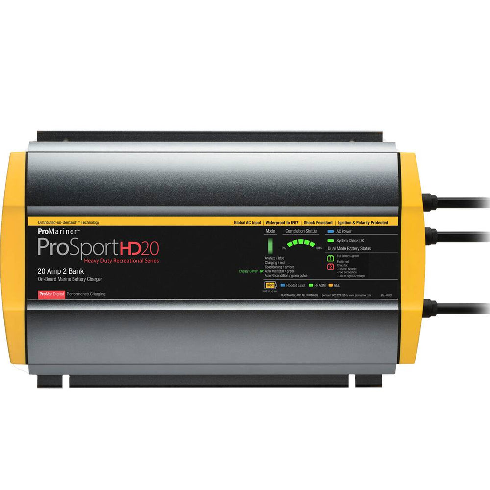 ProMariner ProSportHD 20 Global Gen 4 - 20 Amp - 2 Bank Battery Charger • 44028