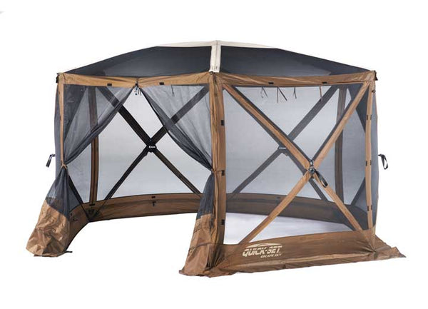 Quick-Set Escape Sky 6-Sided Shelter with Screen Roof & Sides - Brown • 12873