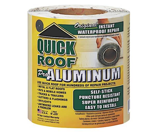 CoFair Quick Roof Silver Roll Tape 6"W x 25'L • QR625