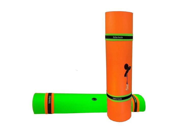 Rubber Dockie Duckling Floating Mat – 9 ft. x 6 ft., Green/Orange • RD9OGT2