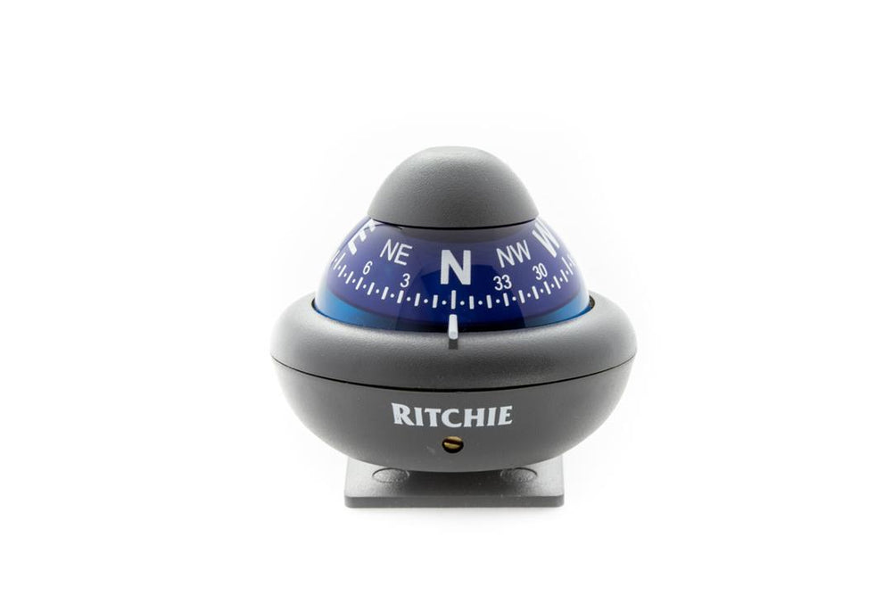 Ritchie RitchieSport Gray/Blue Bracket Mount Compass • X-10-A