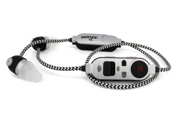 Radians Vertex Corded Bluetooth In-Ear Hearing Protection, Silver/Black • VX-BTAC10
