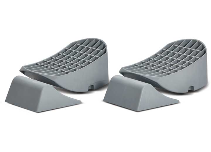 Stromberg Carlson Base Pad Leveler With Wheel Chock & Anti-Slip Mat, 30,000 Lbs, Set of 2 • JBP-C302