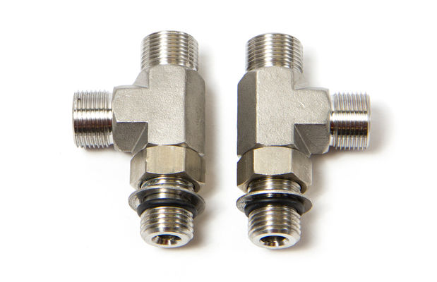SeaStar ORB Fitting Kit Vertical Tee SS, Set of 2 • HF6006