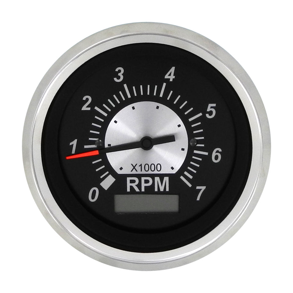 Sierra Black Sterling Series Tachometer/LCD Hourmeter Gauge • 67364P
