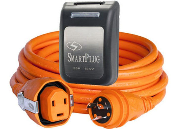 SmartPlug 30 Amp 125 Volt 50-Foot Cordset with Stainless Steel Black Inlet • C30503BM30PB