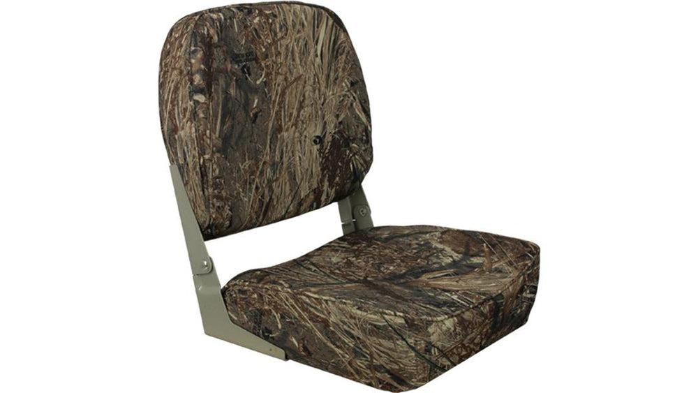 Springfield Marine Fold Down Cushioned Boat Seat, Mossy Oak Duck Blind • 1040627
