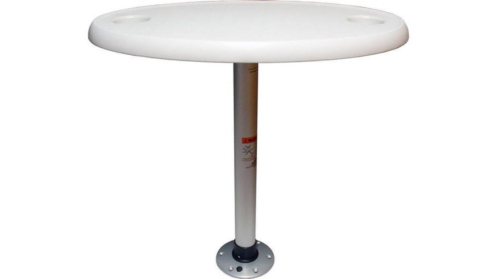 Springfield Marine Oval Boat Table Package 18"x30" - White • 1690106