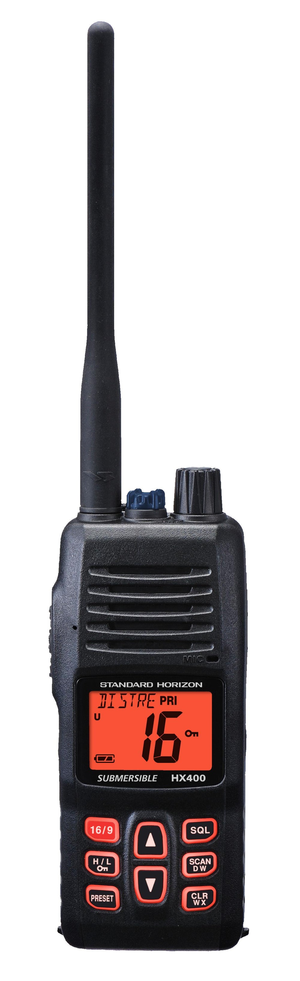 Standard Horizon 5W RF Black Handheld Intrinsically Safe VHF Radio • HX400IS