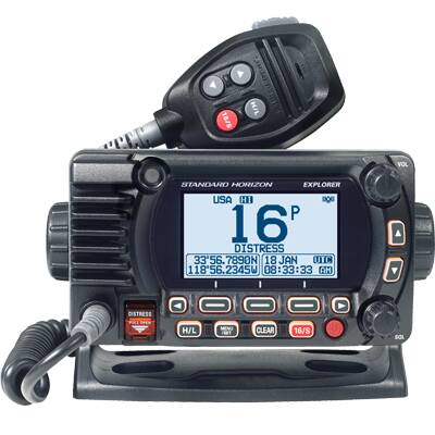Standard Horizon Fixed Mount VHF W/GPS - Black • GX1800GB