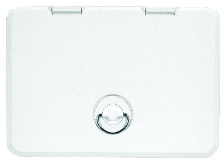T-H Marine Sure-Seal 20-7/8" L x 11" W Polar White Rectangular Locking Access Hatch • HATL-1324-2-DP