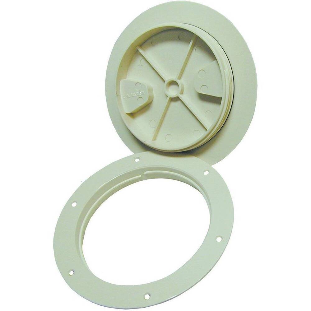 T-H Marine 6" Screw Out Deck Plate, Sand Shell • DPS-6-3-DP