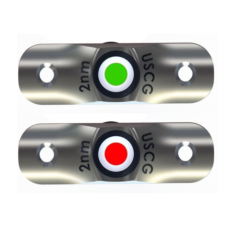 Taco 2-1/2" Rub Rail Mount Starboard & Port Set Side LED Lights • F38-6800D