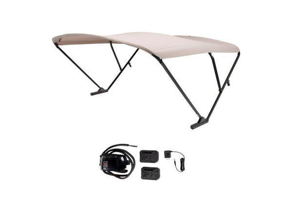 SureShade Battery Powered Bimini - Black Anodized Frame, Beige Fabric • 2021133089