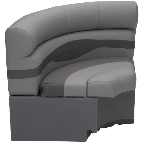 Taylor Made 30" Radius Corner Pontoon Seat - Charcoal • 803556