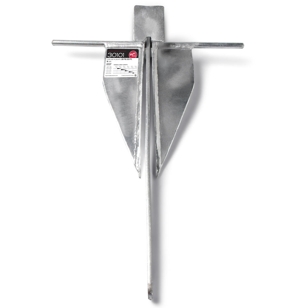 Taylor Made Legacy Series 8 lb Galvanized Steel Fluke Anchor • 30101