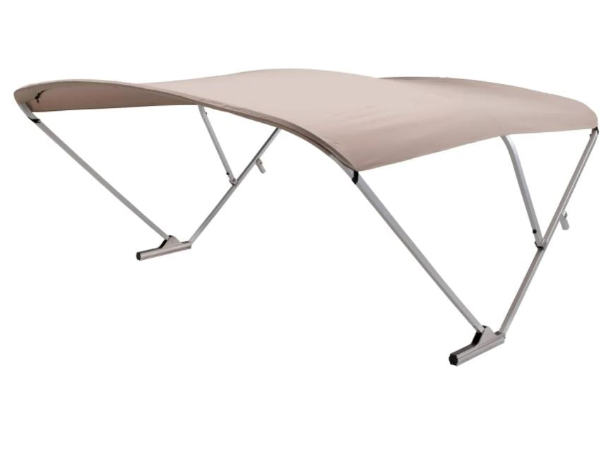 SureShade Power Bimini Top - Clear Anodized Frame, Beige Fabric • 2020000298